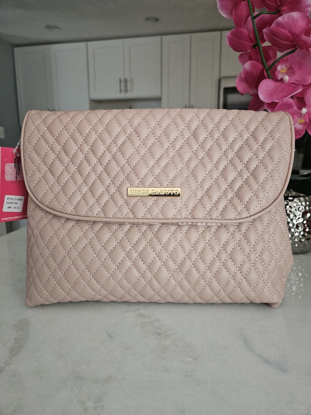 Vince Camuto Quilted Cosmetic Travel Bag - Picture 2 of 11